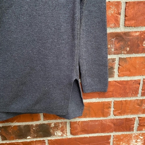 Gap Womens Medium Gray Ribbed Knit Pullover Tunic Sweater Minimalist Capsule - Picture 4 of 9